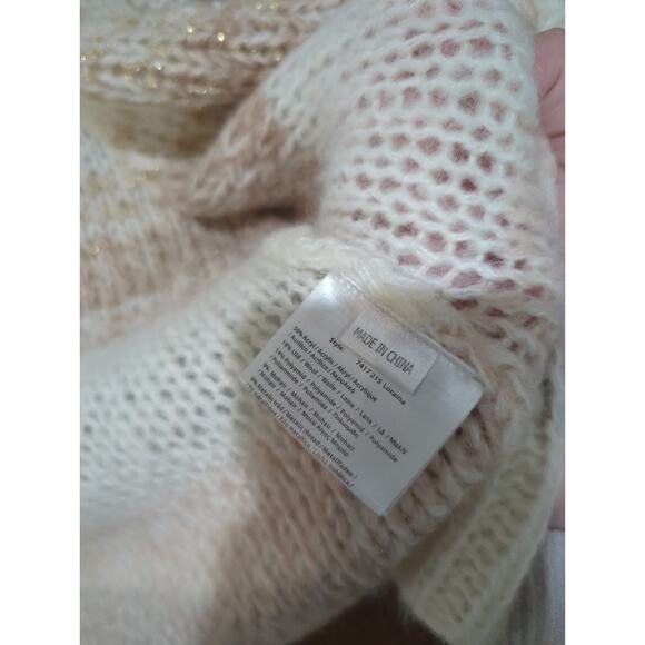 Numph Anthropologie Striped Metallic Cardigan Sweater - Picture 7 of 7